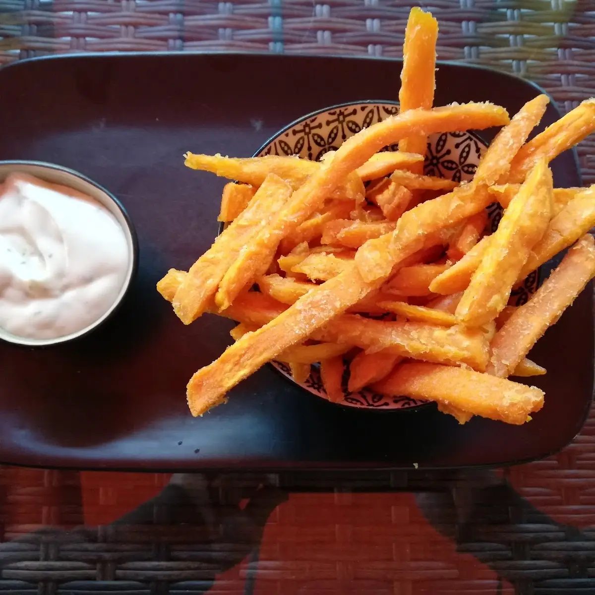 Pommes Frites Mit BBQ Gewürz Süsskartoffel Fries
