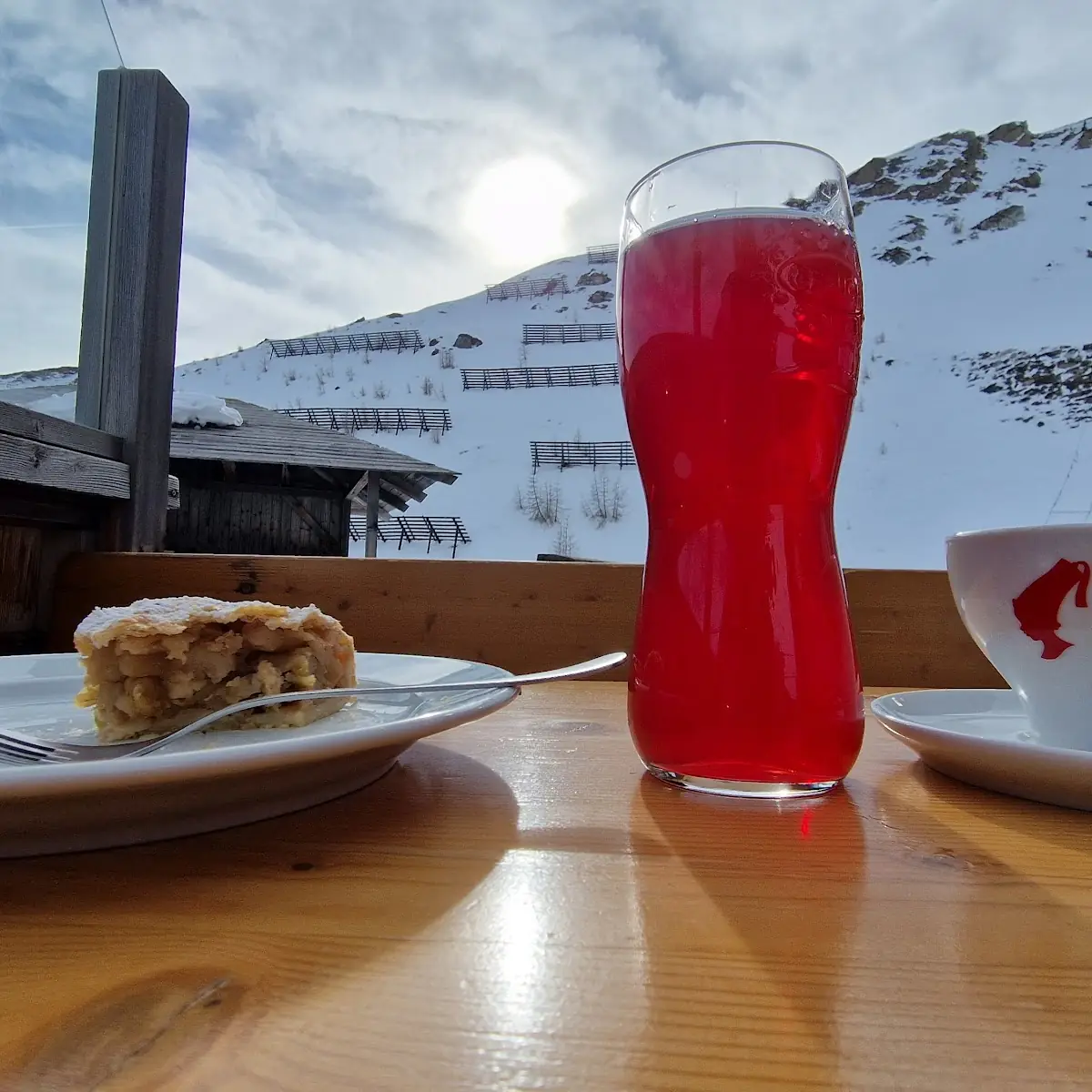 Apfelstrudel Cappuccino Und Skiwasser