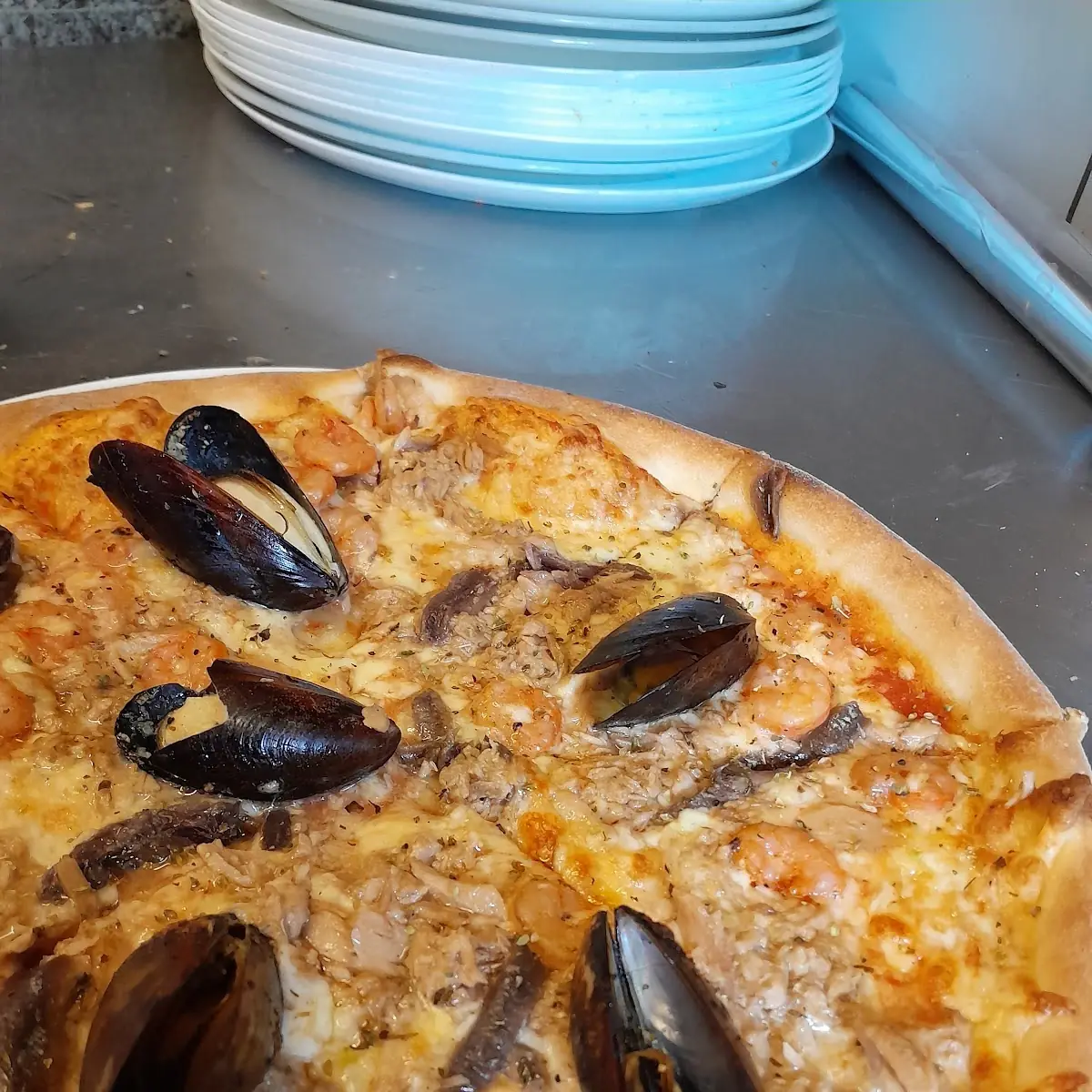 Pizza Frutti Di Mare Muscheln