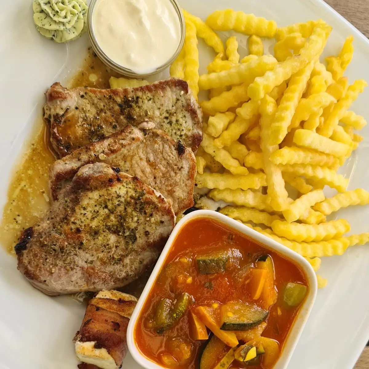 Grillteller Vom Schwein