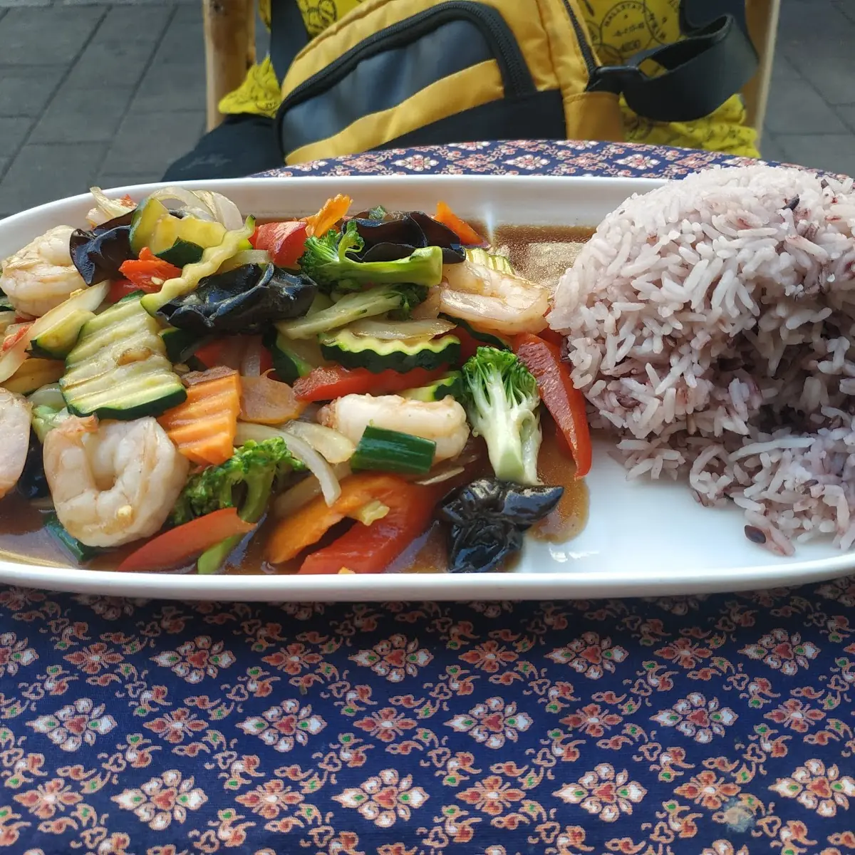 Wokgemüse Mit Shrimps