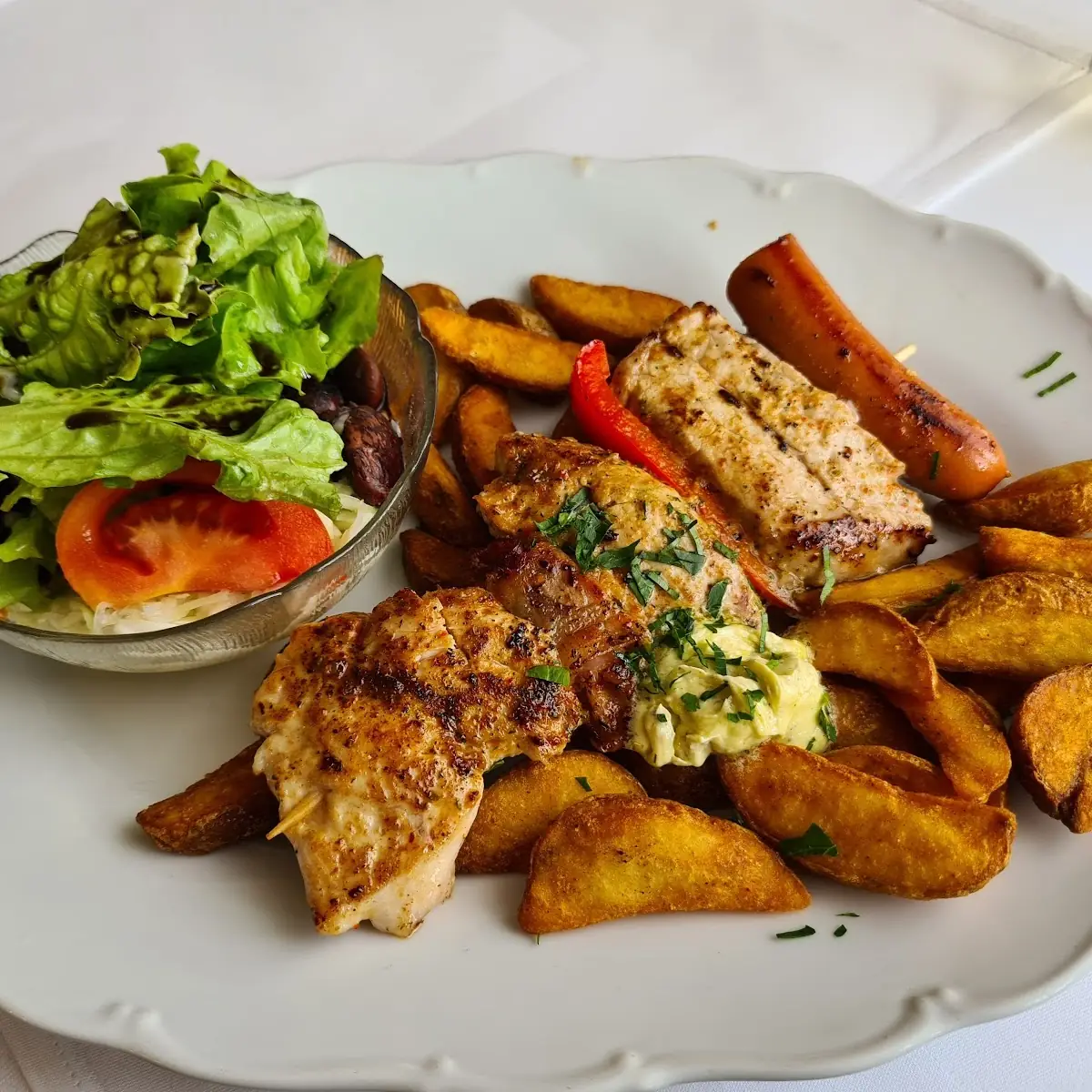 Spieß Mit Wedges Kartoffel