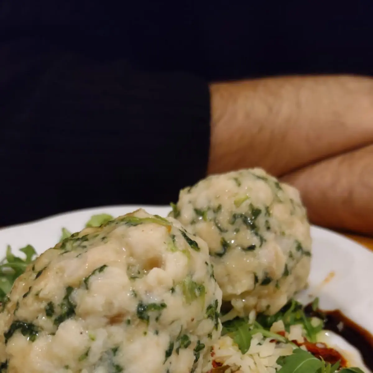 Spinatknödel Mit Ruccula