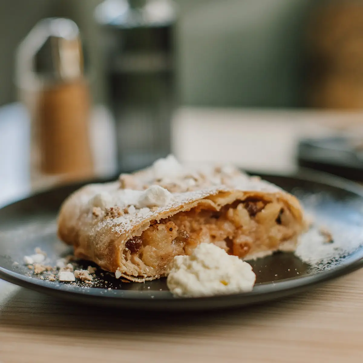 Hausgemachter Apfelstrudel Mit Schlag