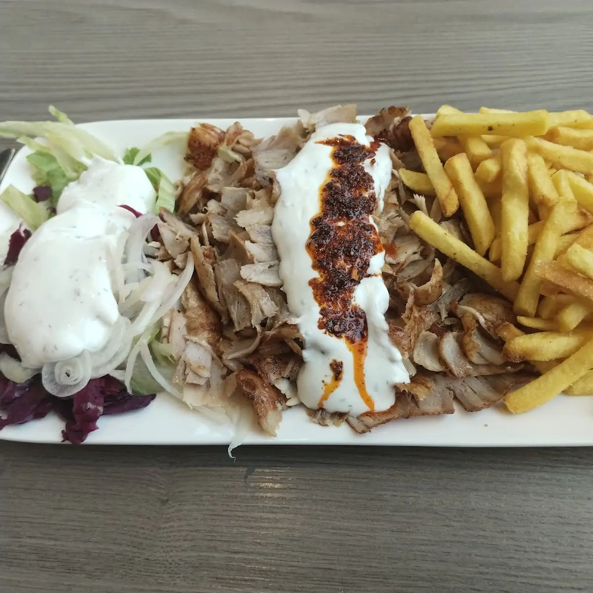 Kebabteller Mit Pommes