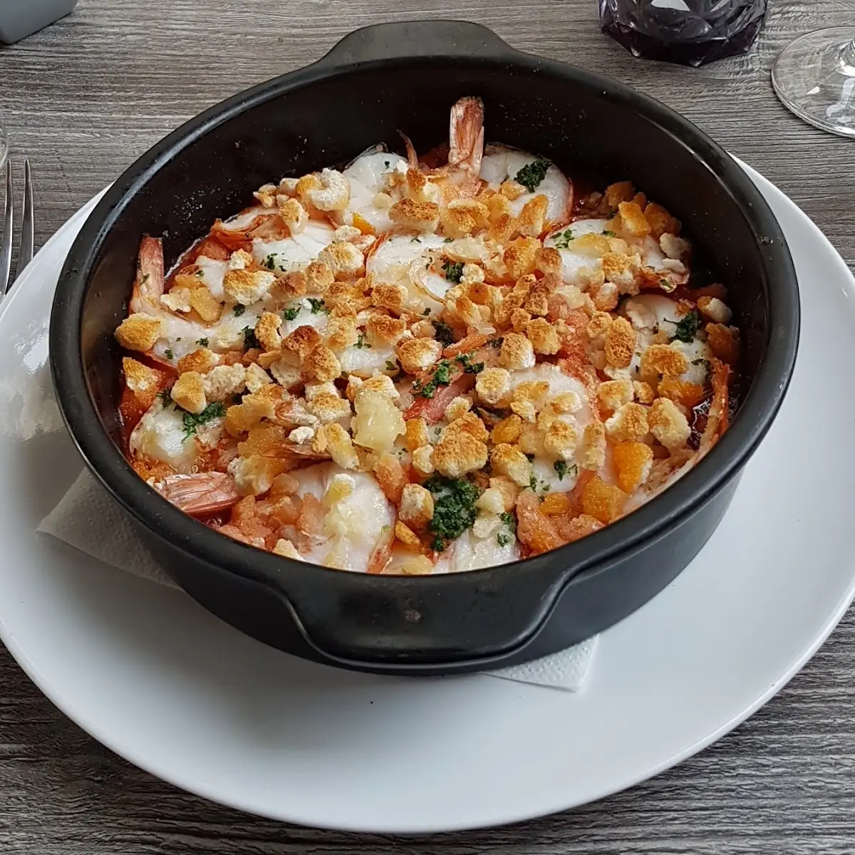 Gamberi Gratinati Alla Barese