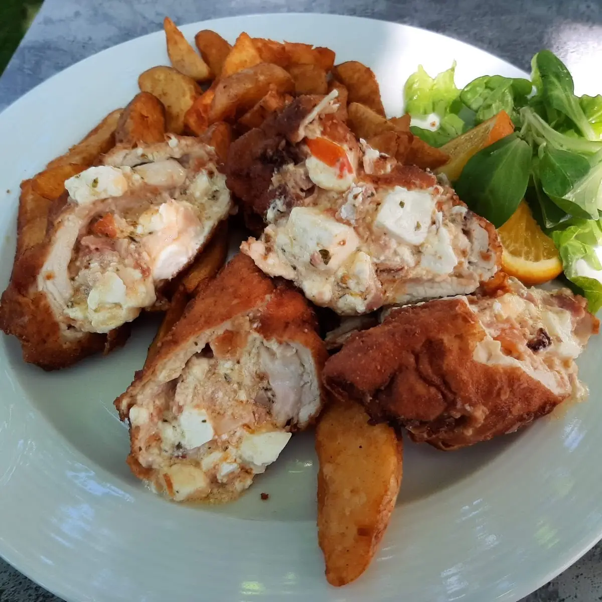 Hühnerfilet Gefühlt Mit Käse Und Schinken