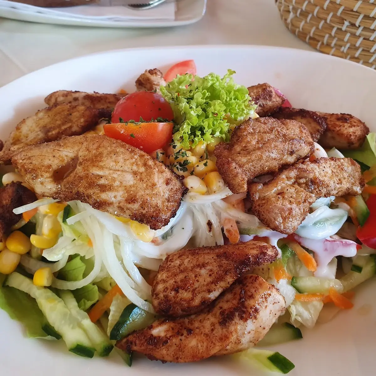 Putenstreifen Blatsalat