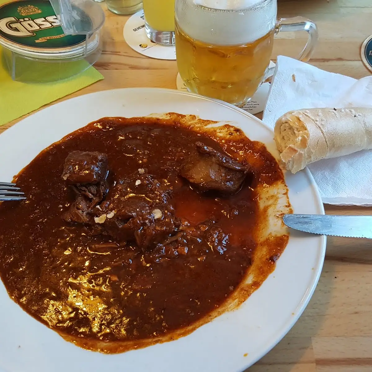 Gulasch Und A Seital Bier