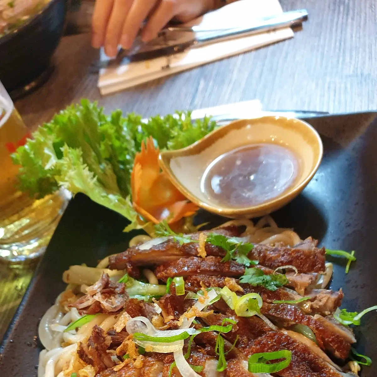 Ente Mit Gebratenen Udonnudeln