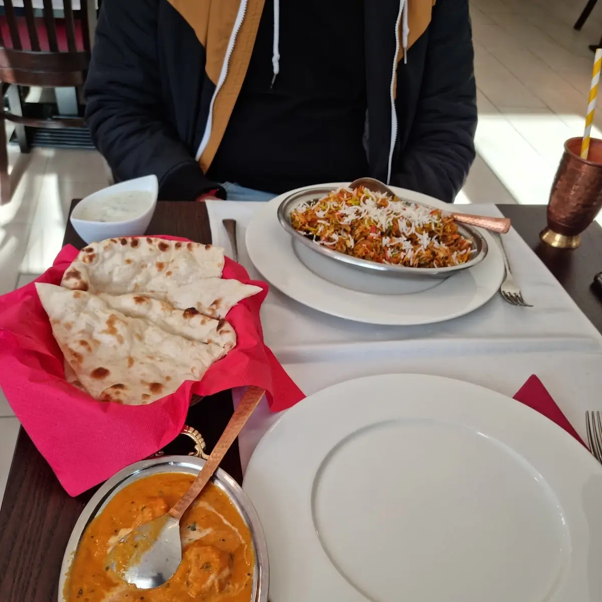 Prawn Curry and Naan