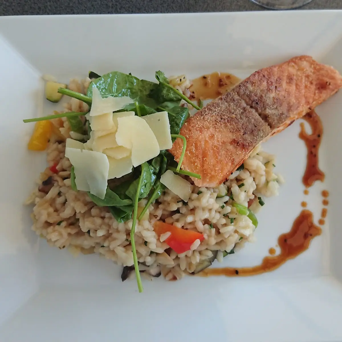 Lachsfilet Mit Risotto