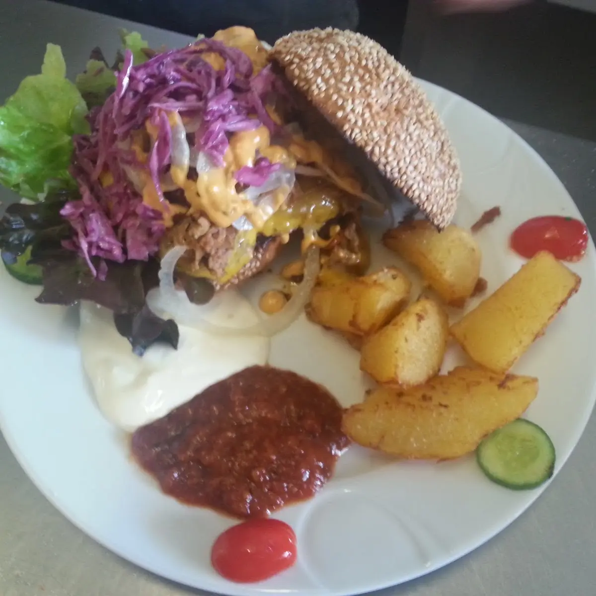 Burger Mit Pulled Pork