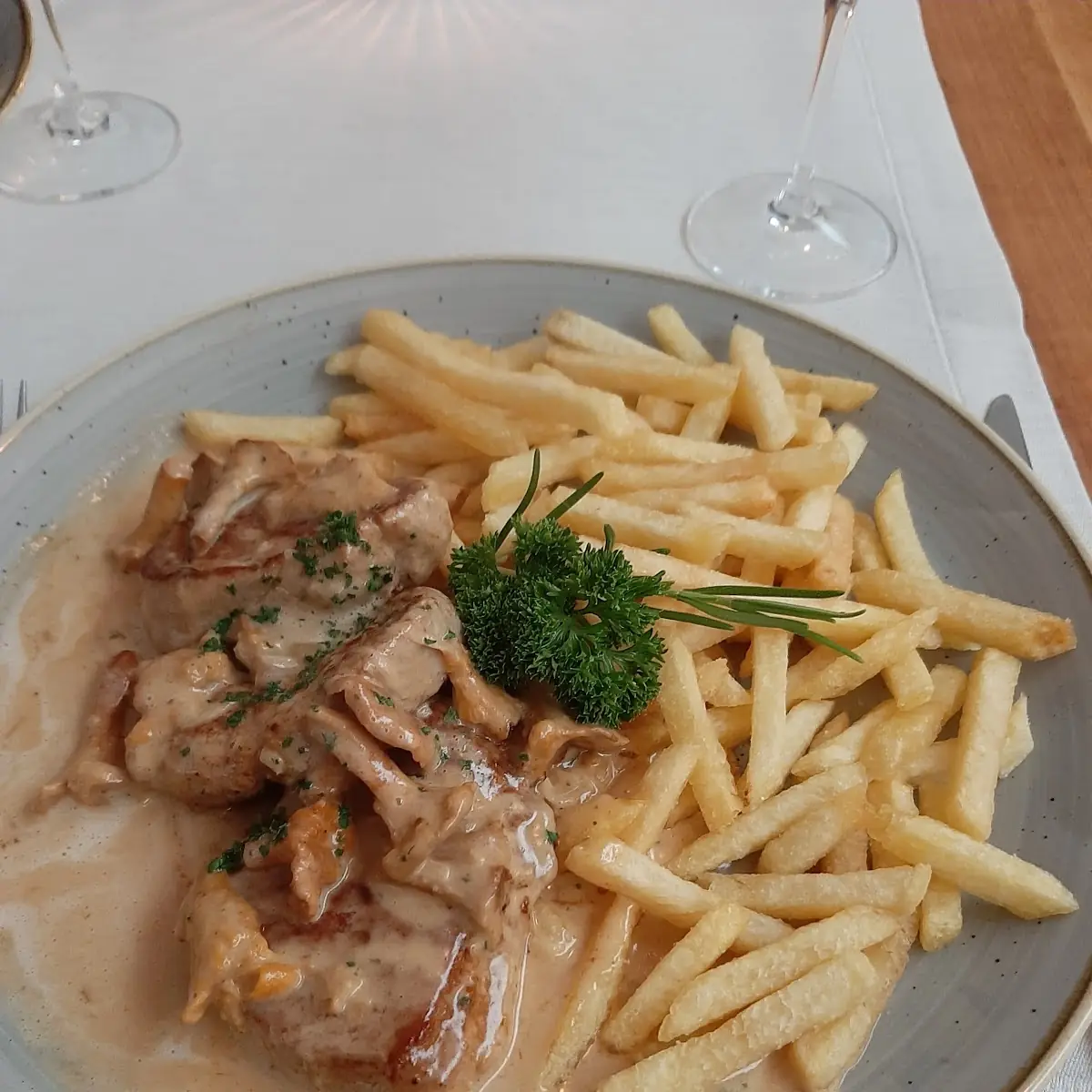 Schweinsfilet An Rahmpilzsauce