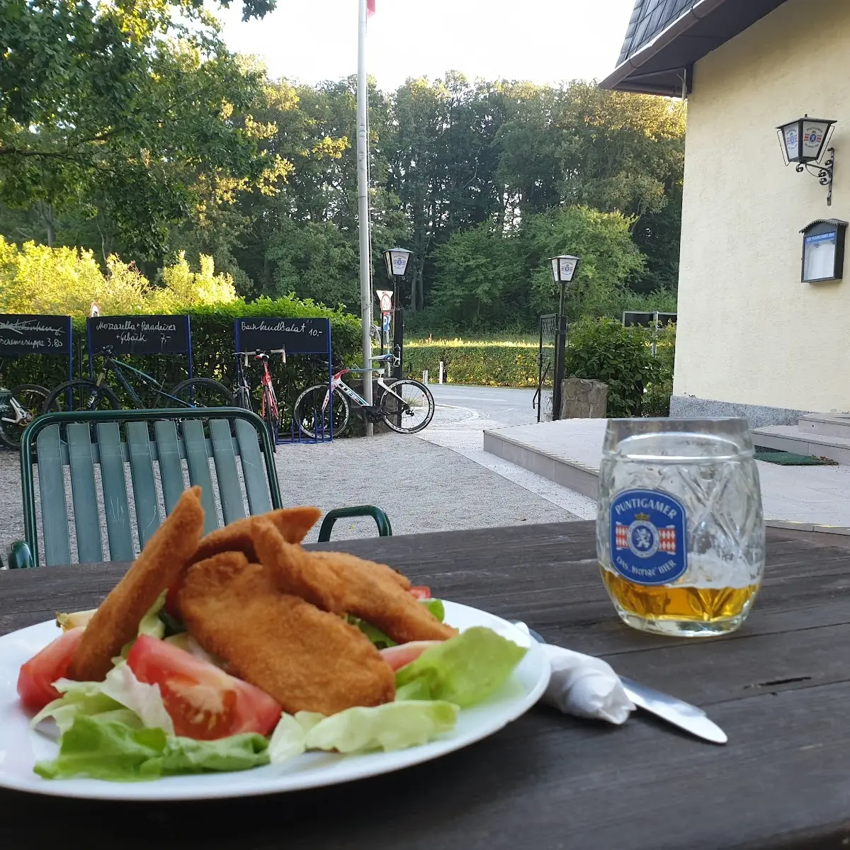Hühnerstreifen Salat