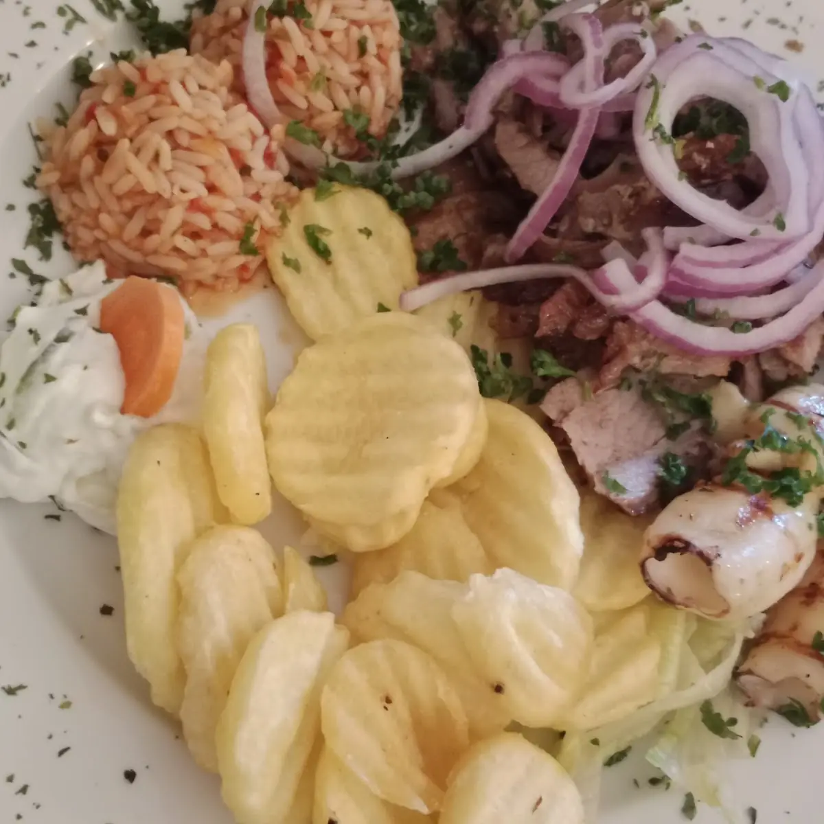 Gefüllte Calamari Mit Tomatenreis