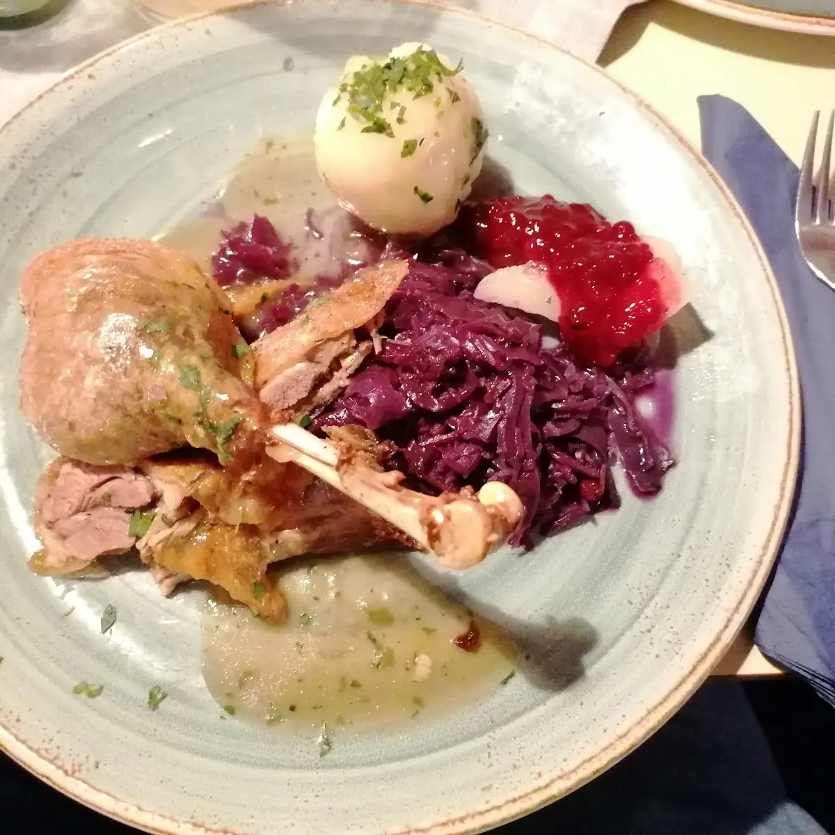 Bio Obstgarten Gans Mit Rotkraut