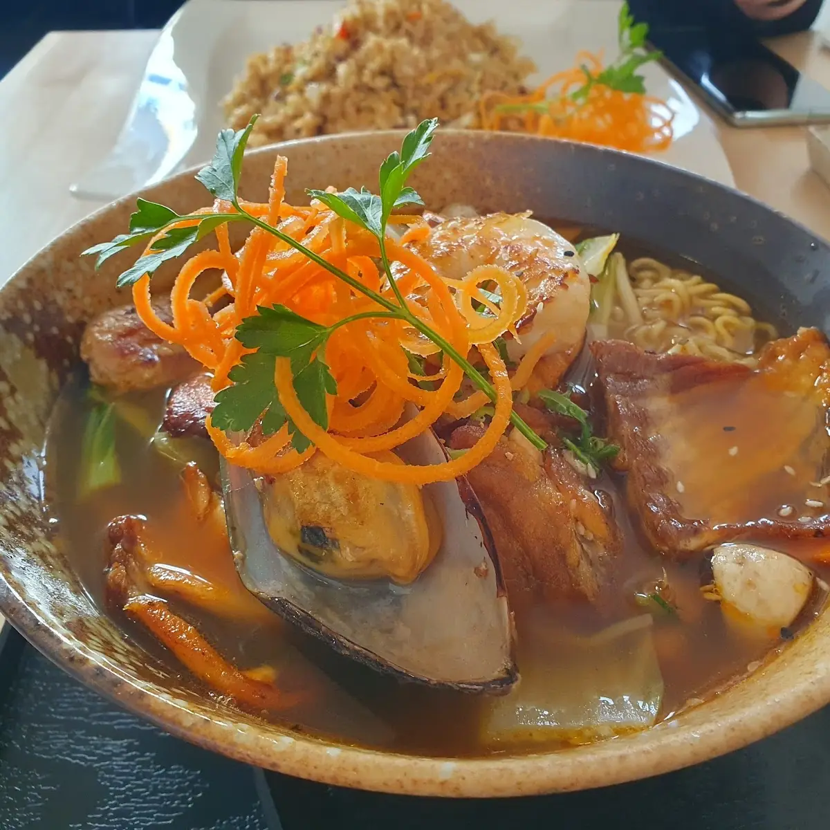 Ramen Nudelsuppe Seafood