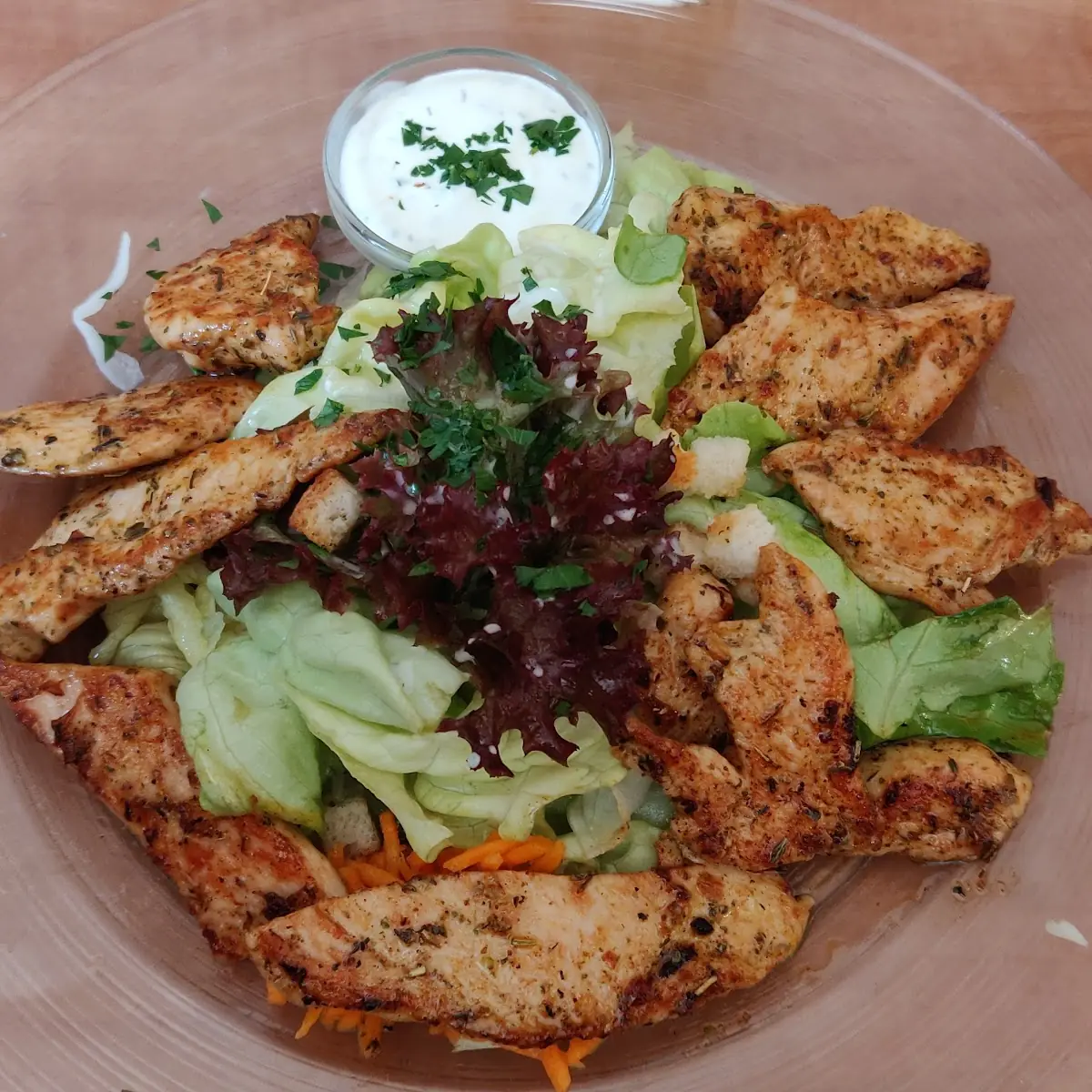 Salat Mit Gegrillten Putenstreifen