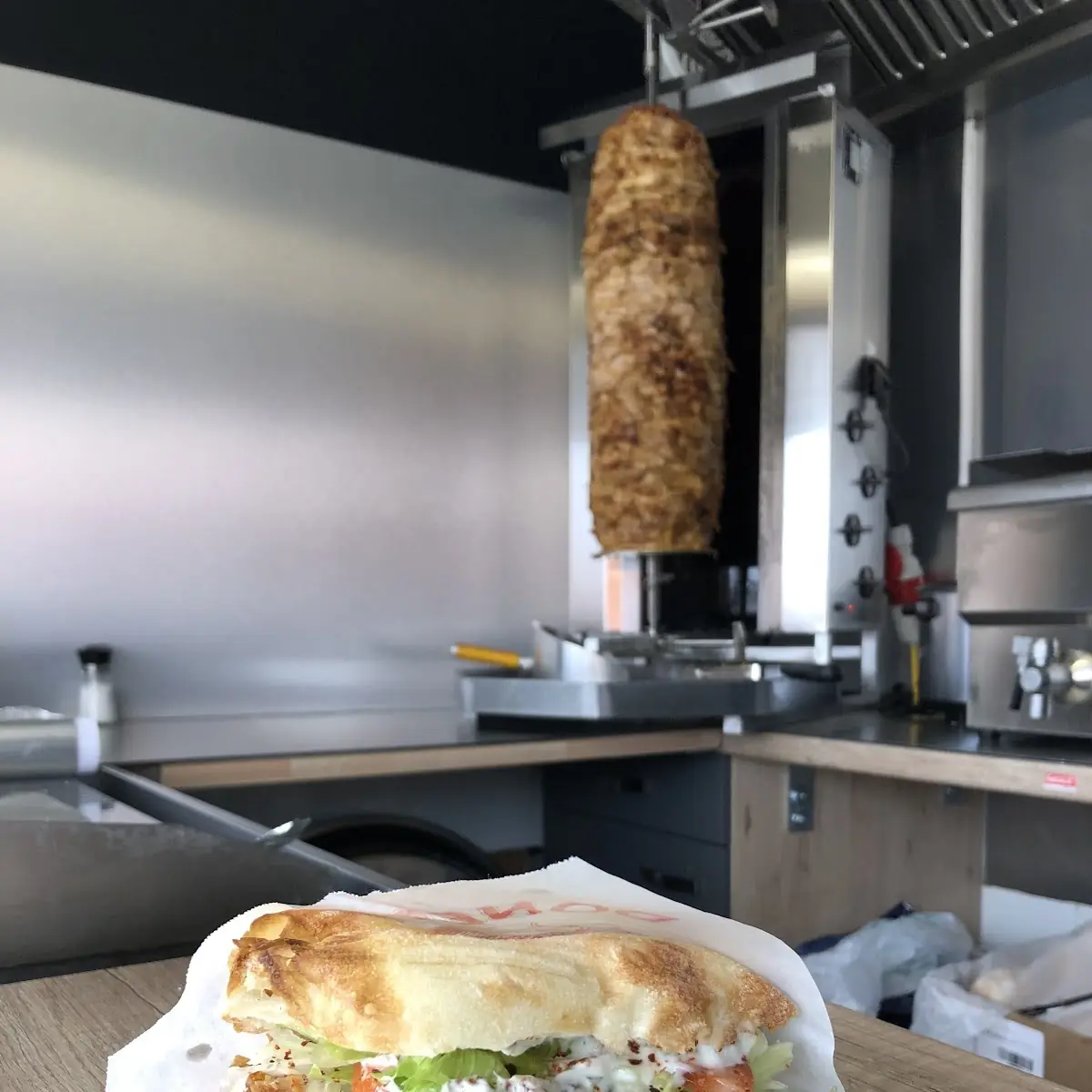 Hausgemacht Hühner Kebap Knusprige Fladenbrot