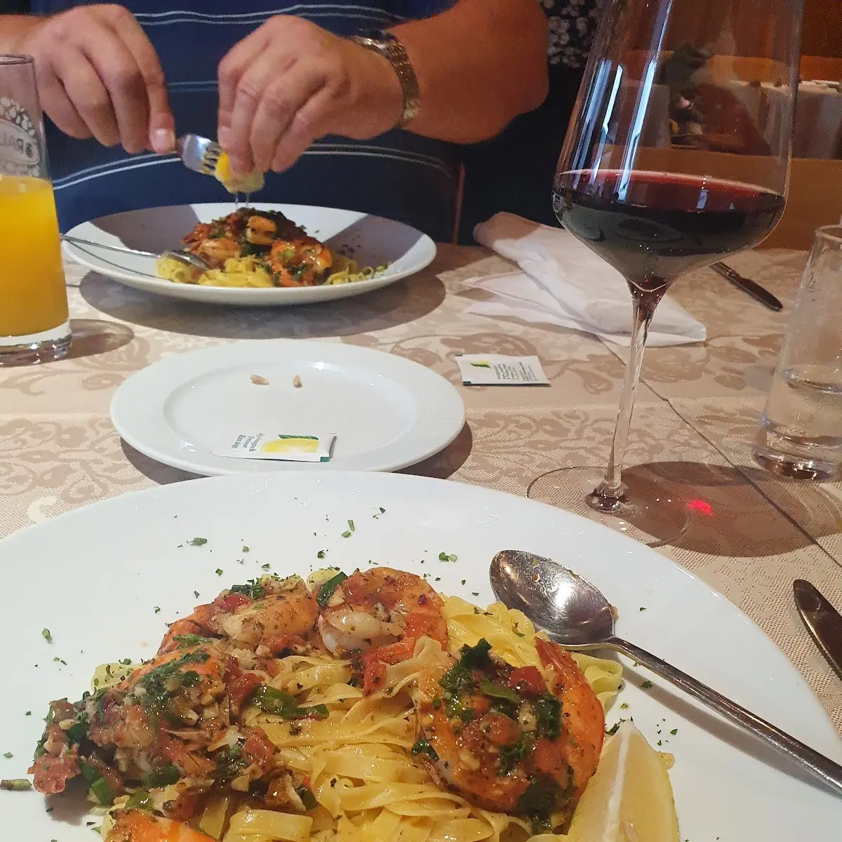 Garnelen Auf Chilli Nudeln