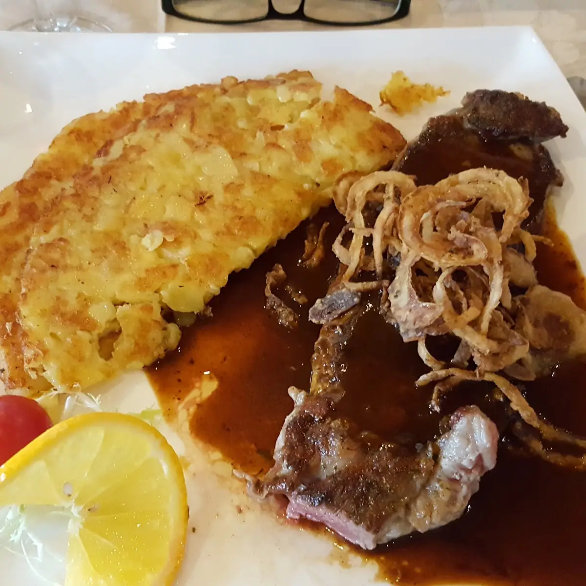 Traumhafter Zwiebelrostbraten Mit Rösti