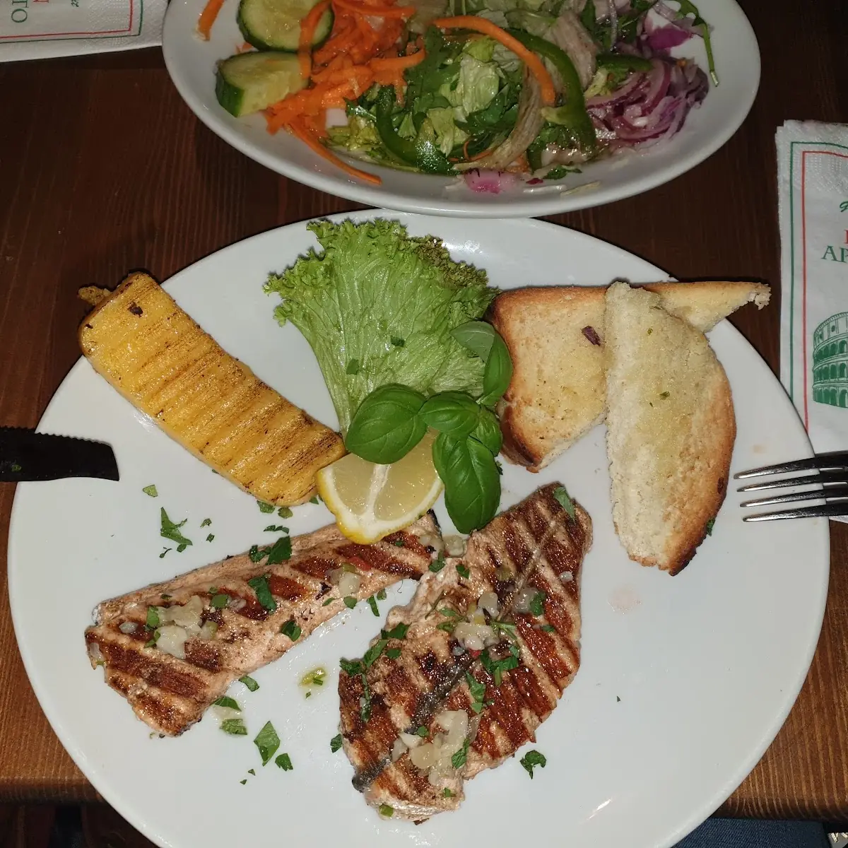 Lachststeak Mit Polenta