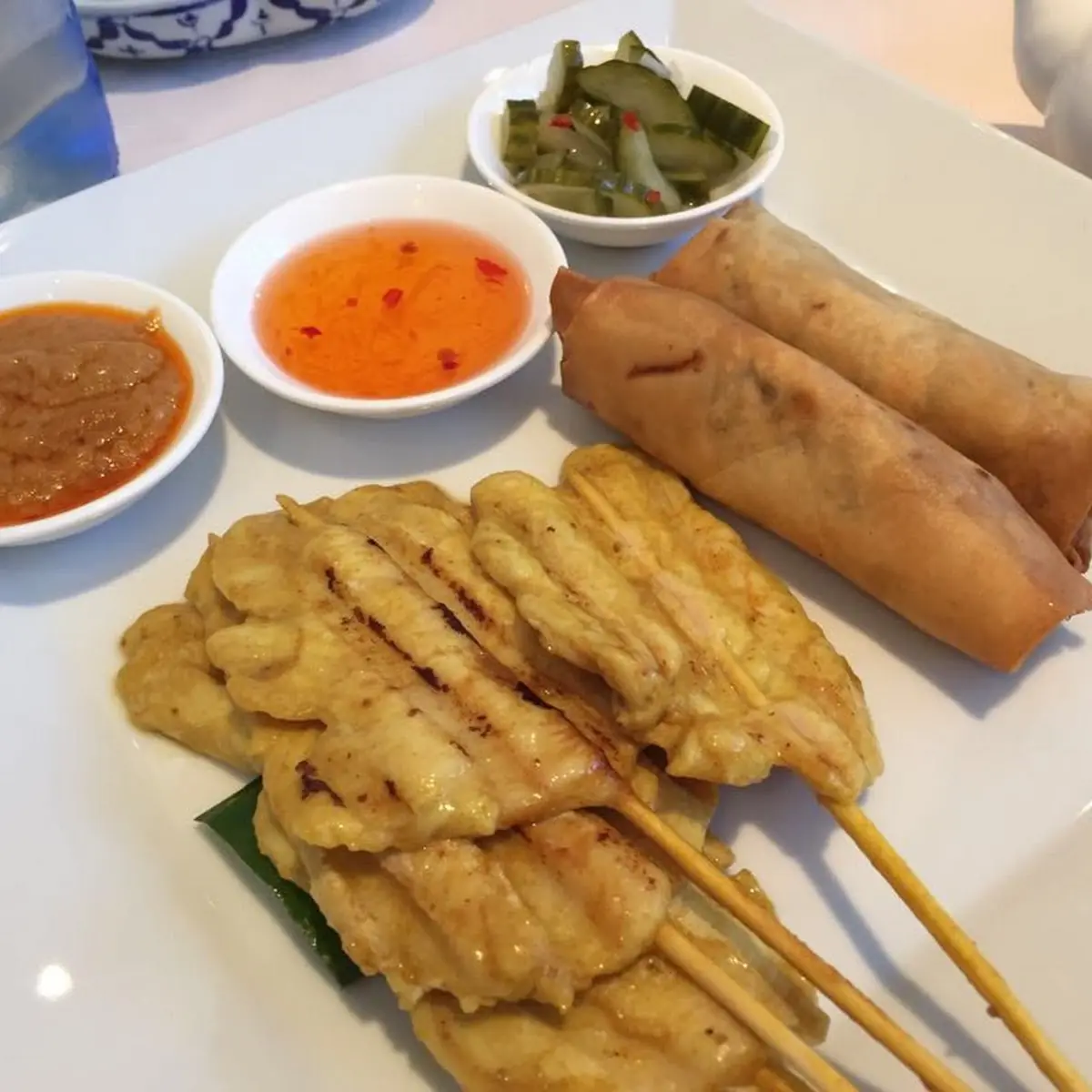 Chicken Satay & Spring Roll