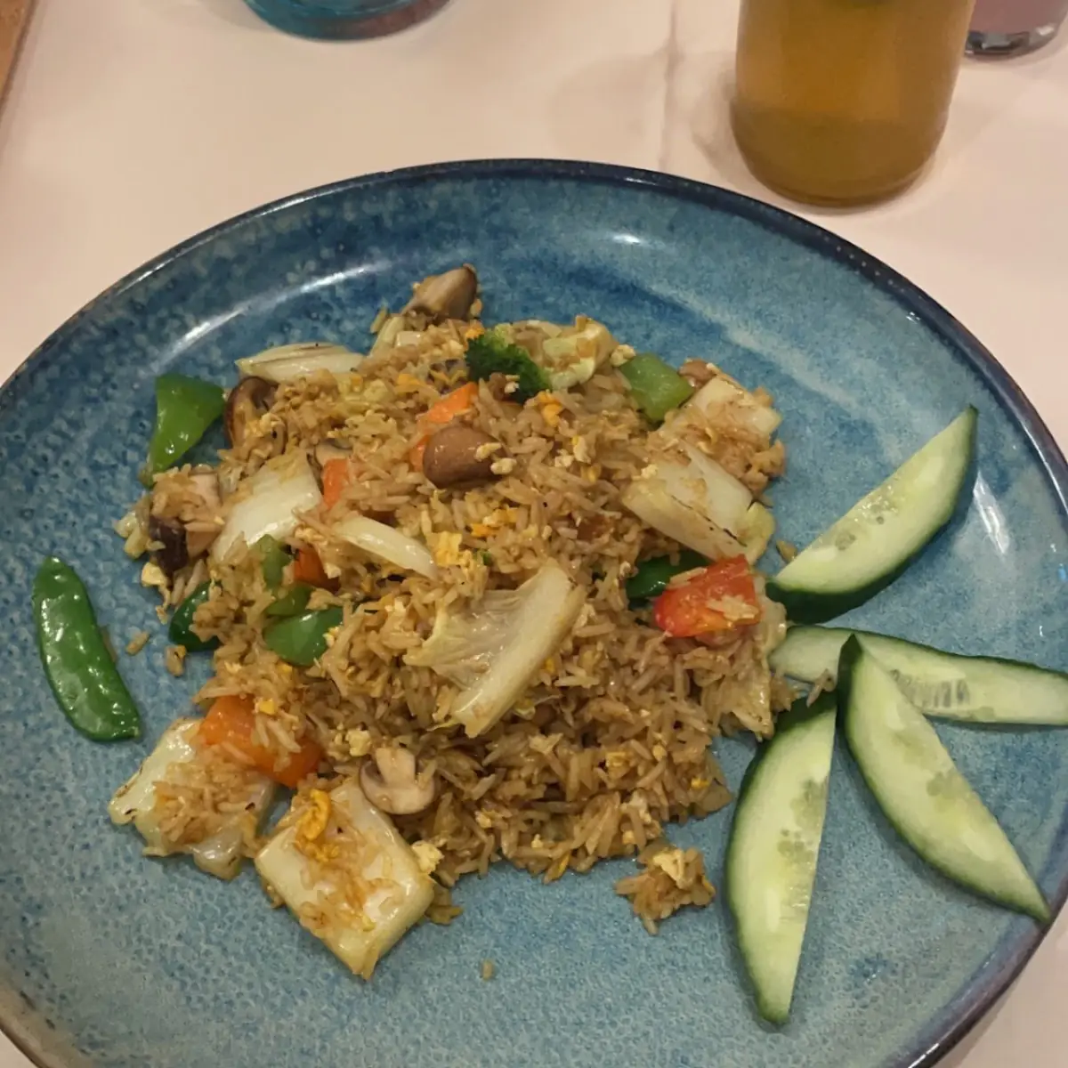 Rice with Vegetable and Chicken with Yellow Curry