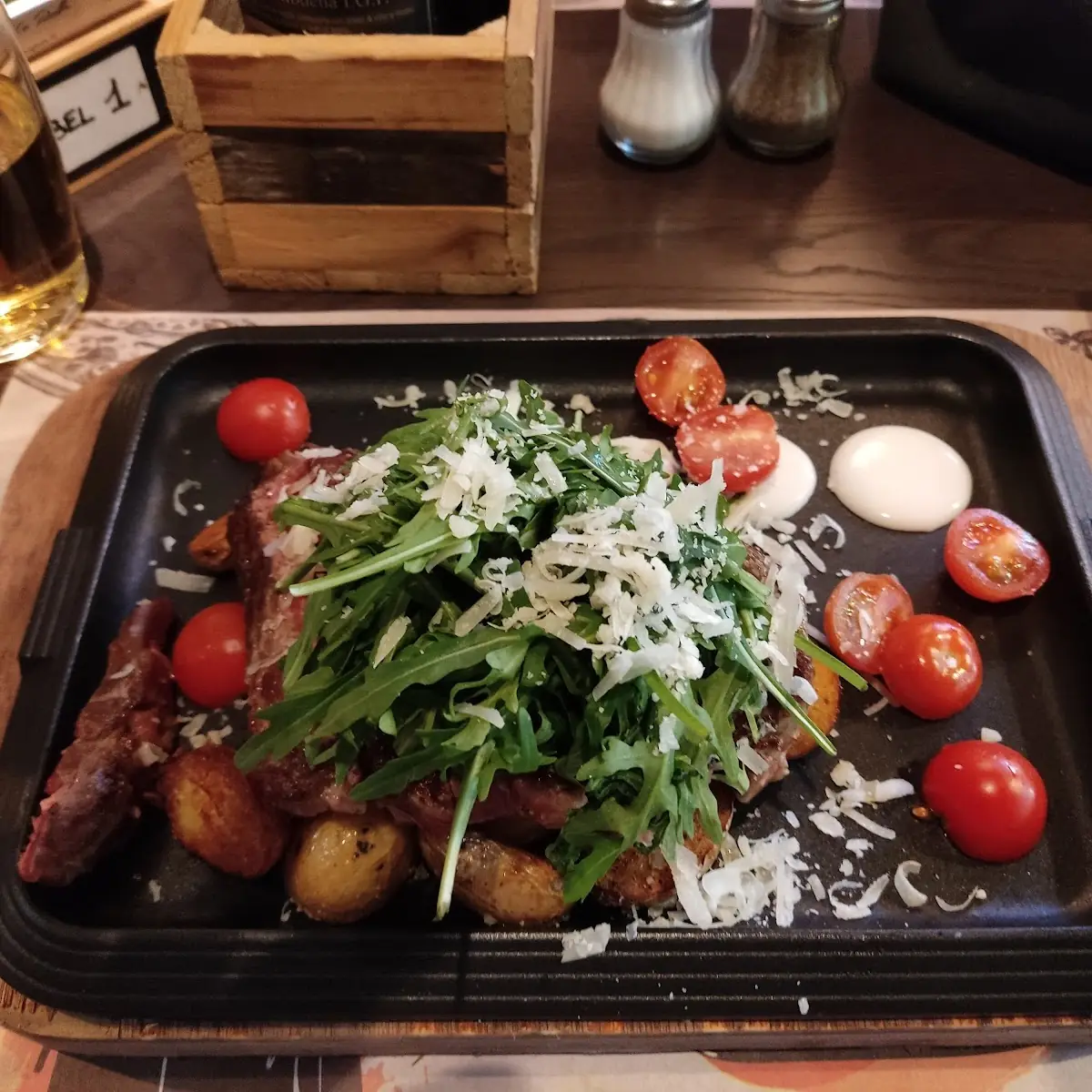 Rumpsteak Nach Italienischer Art Mit Eriebenen Parmesan G