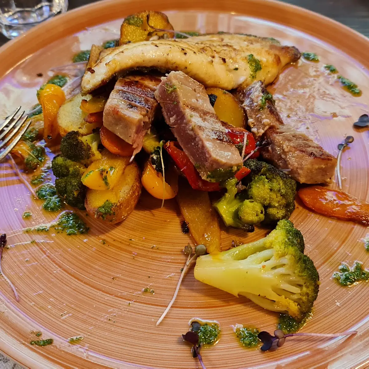 Thunfisch Steak Mit Gergilltes Gemuse