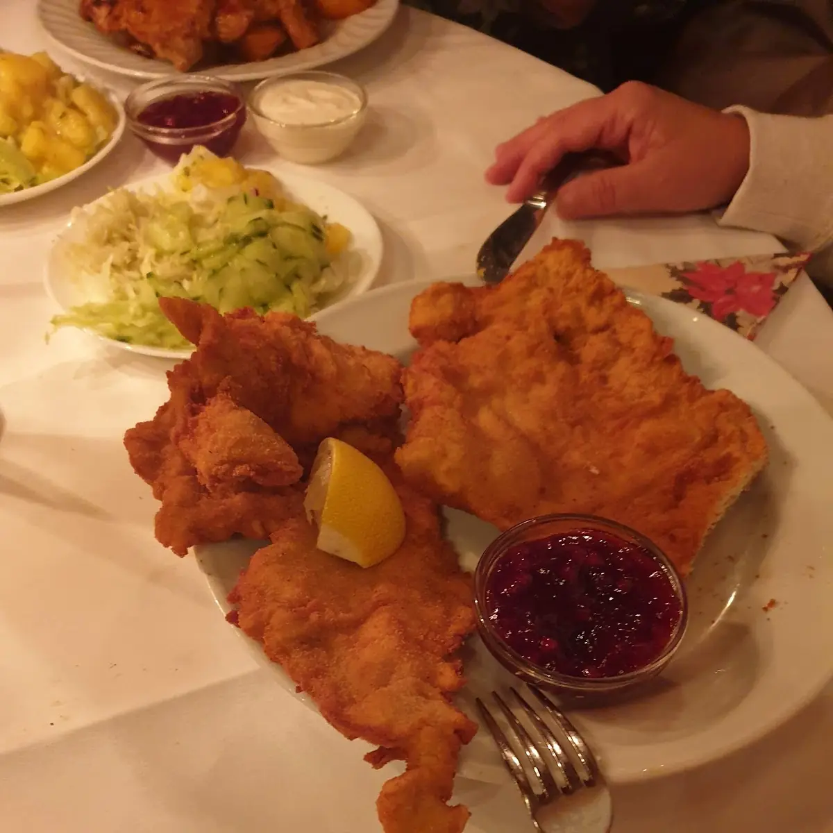 Hühnerschnitzel Mit Salat