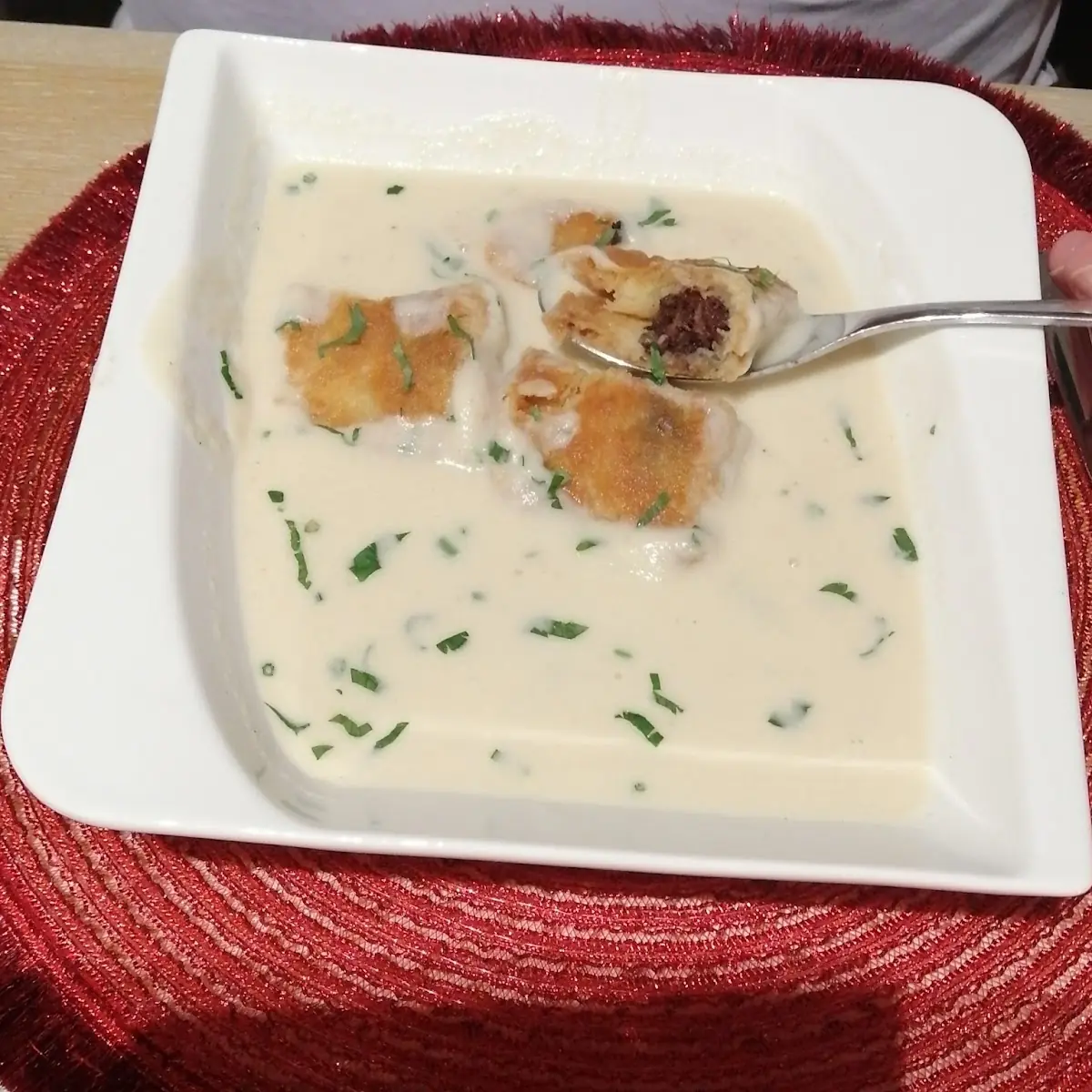 Mostschaumsuppe Mit Blunzentascherl