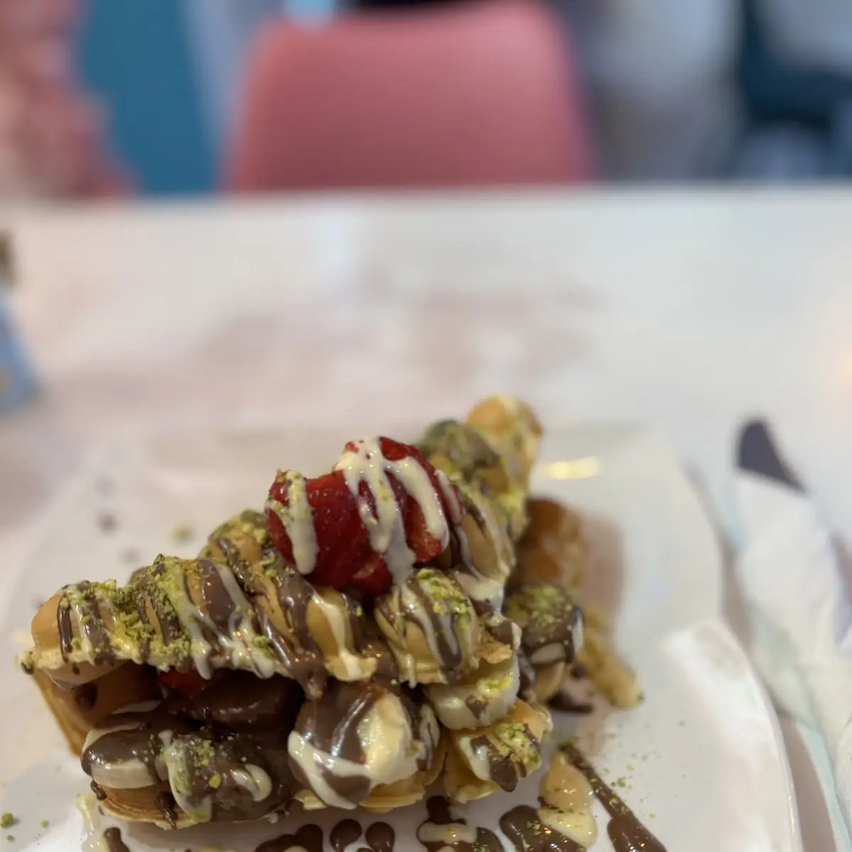 Waffel Nutella Pistazien