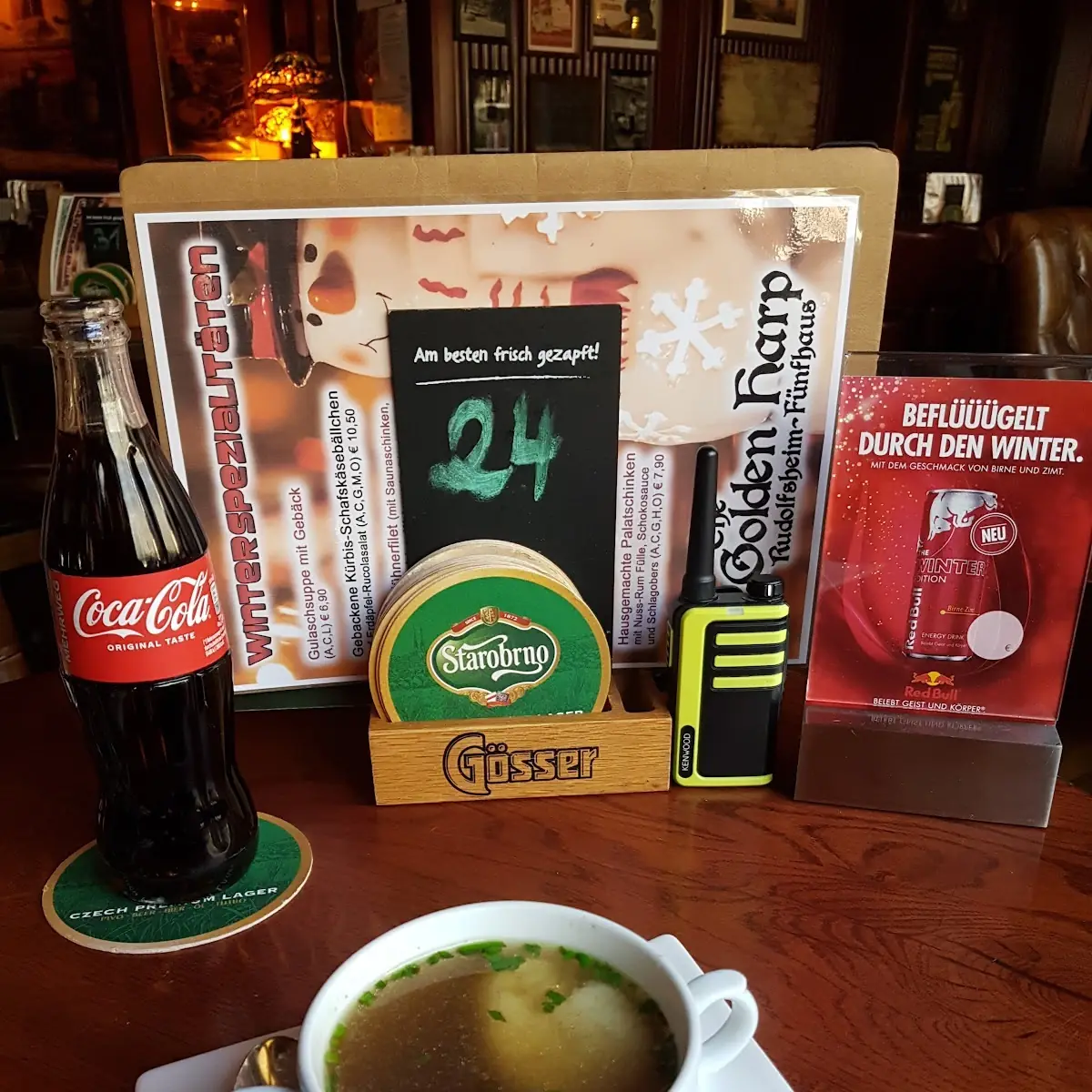 Griesnockerl Suppe, The Golden Harp Irish Pub Rudolfsheim-Fünfhaus