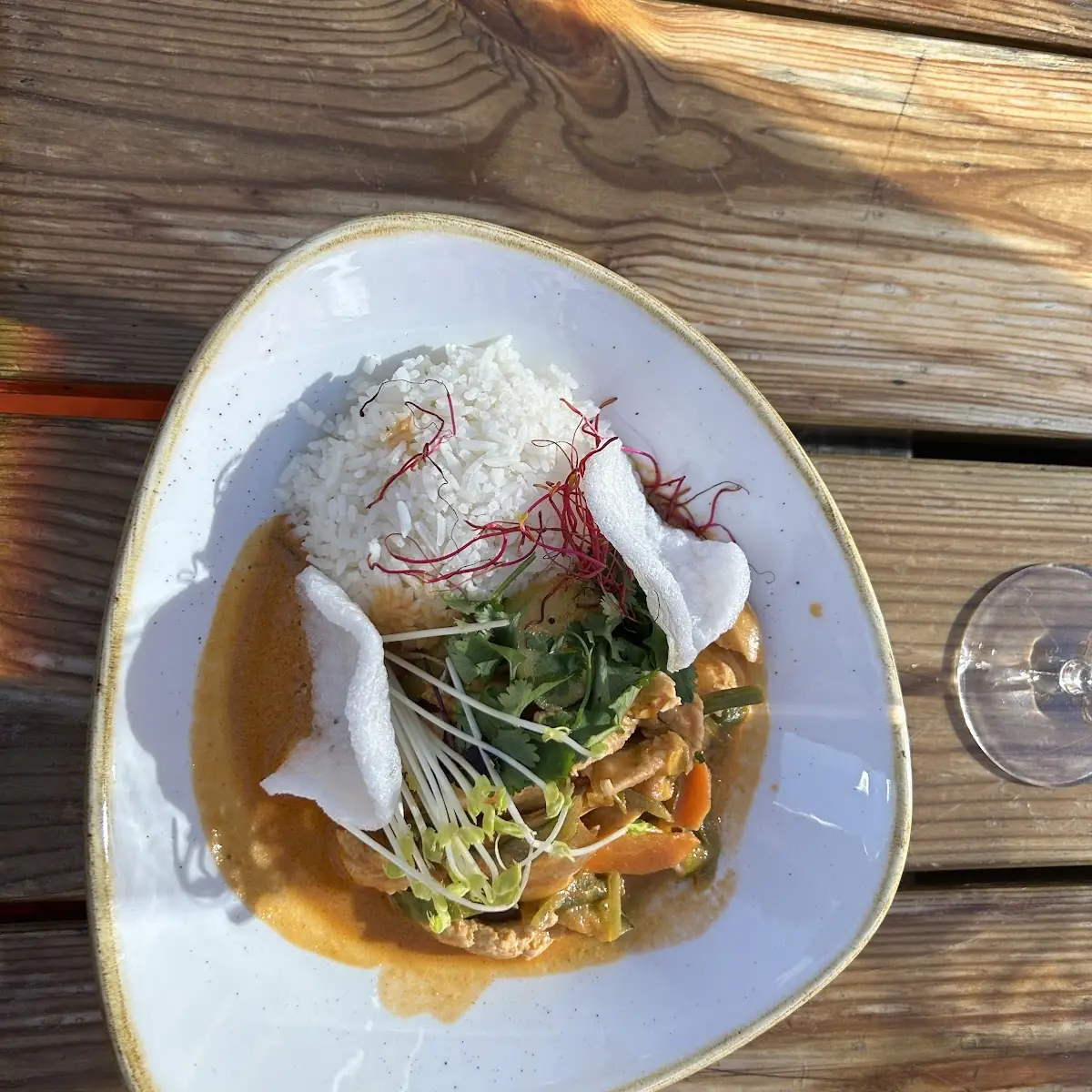 Curryhähnchen Mit Reis