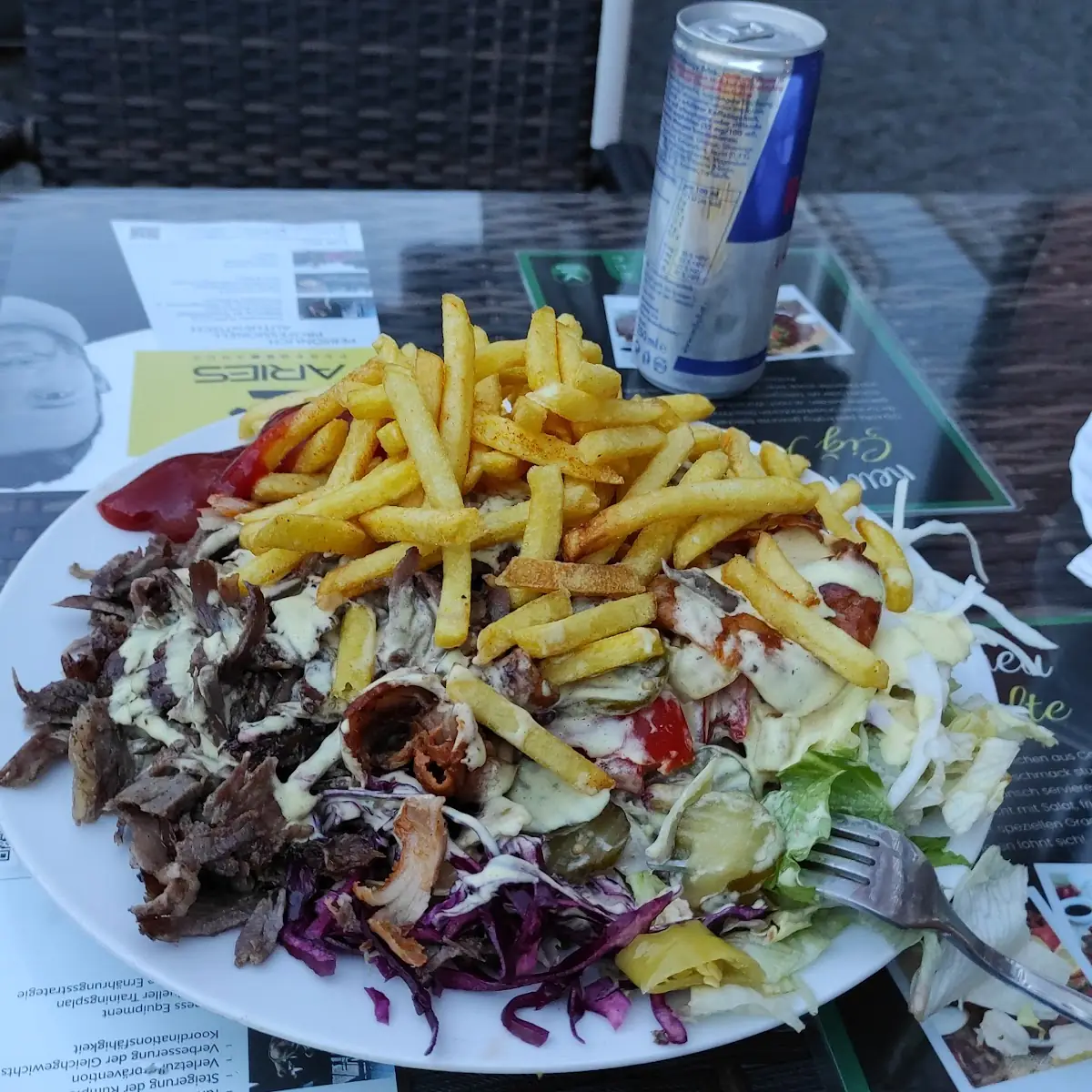 Döner Teller Mit Pommes