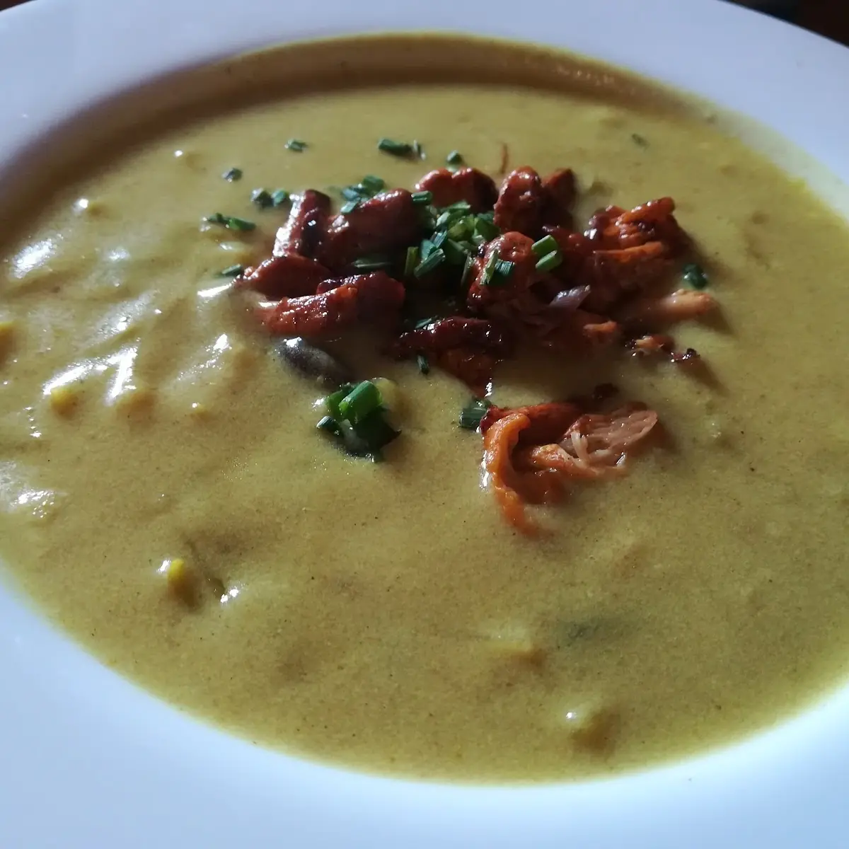 Currysuppe Mit Eierschwammerl