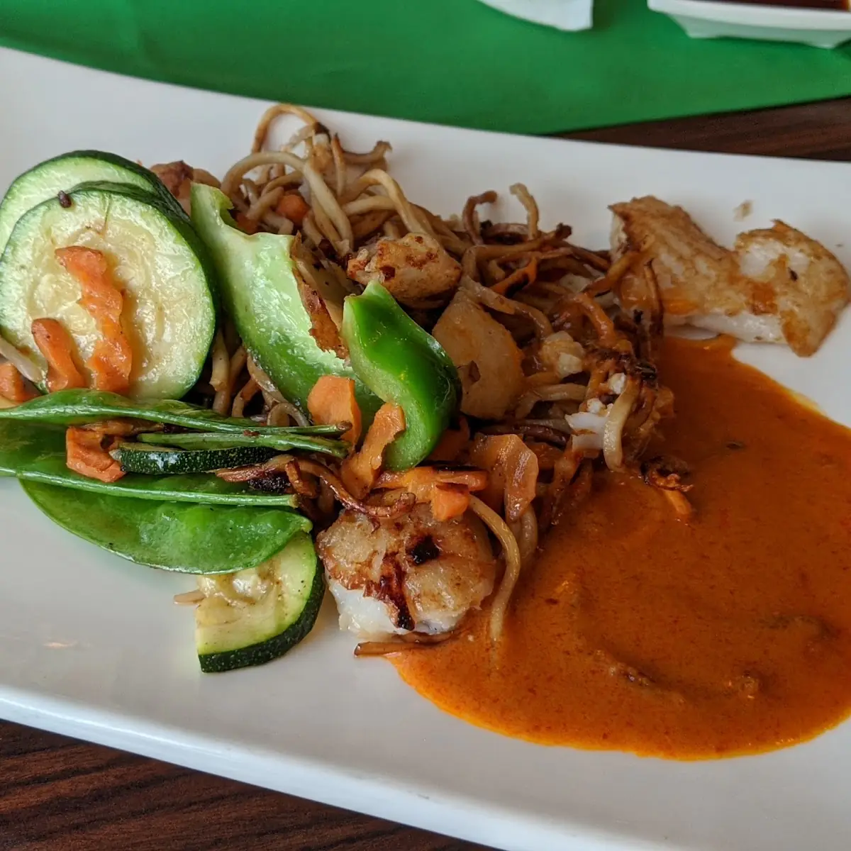 Gericht Von Abendbuffet Mit Fleisch Und Gemüse