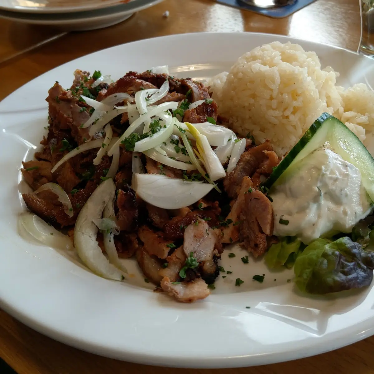Gyros Mit Tsatsiki Und Reis