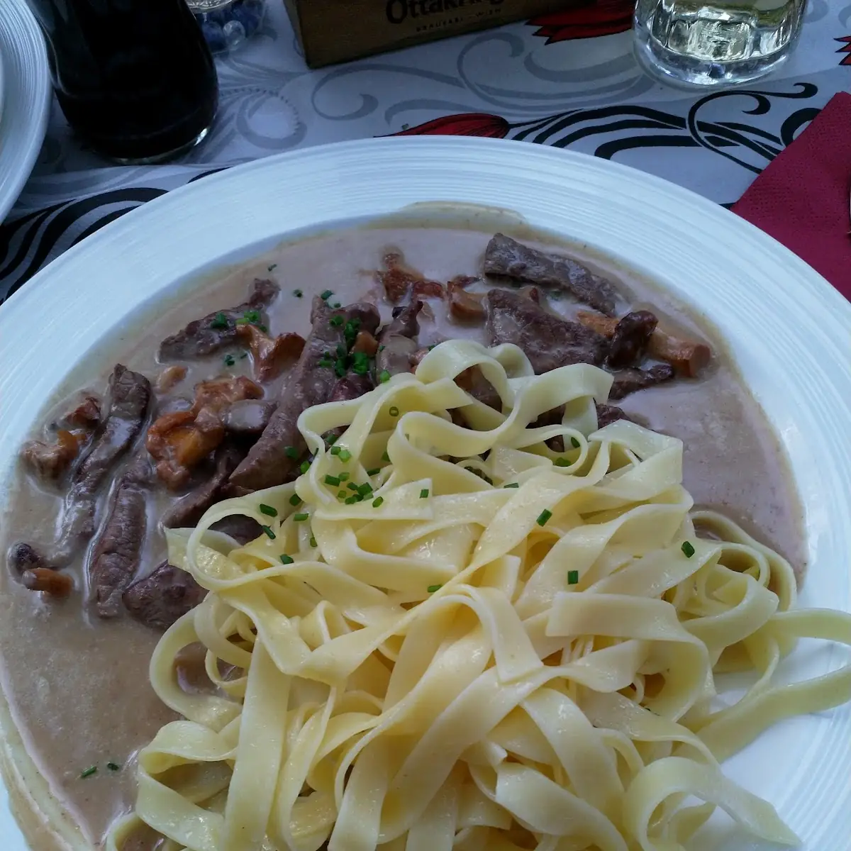 Rinderfiletsteeiben Mit Pfifferlinge Und Bandnudeln