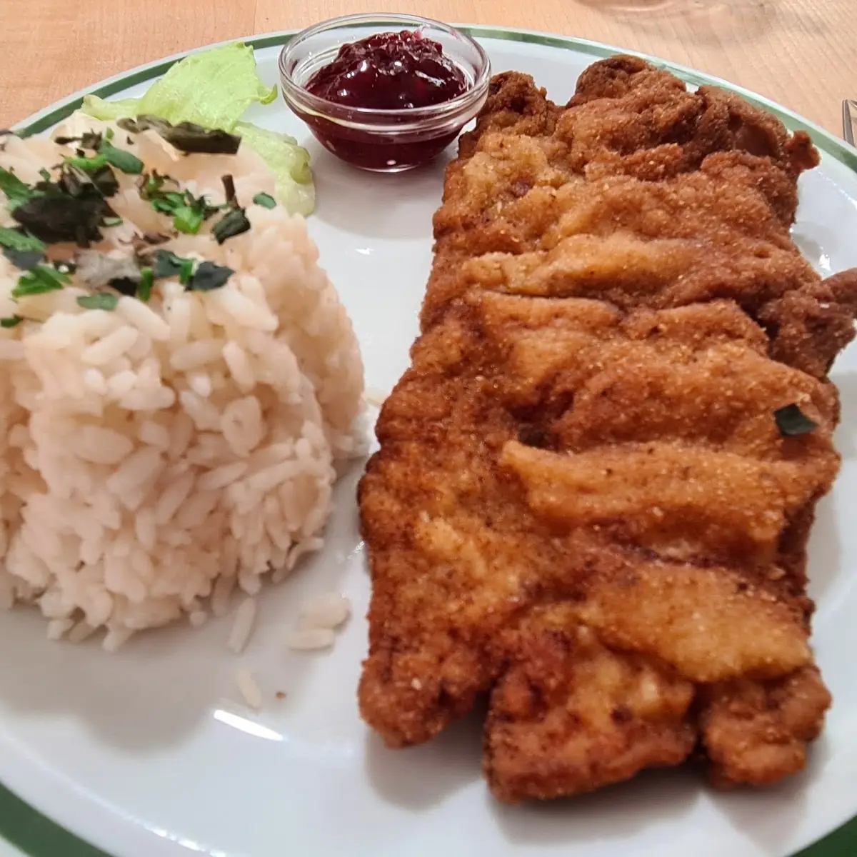 Wienerschnitzel Mit Reis