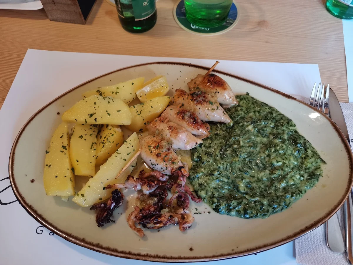 Calamari Gegrillt Mit Mangold Und Kartoffeln Sehr Sehr Schmackhaft