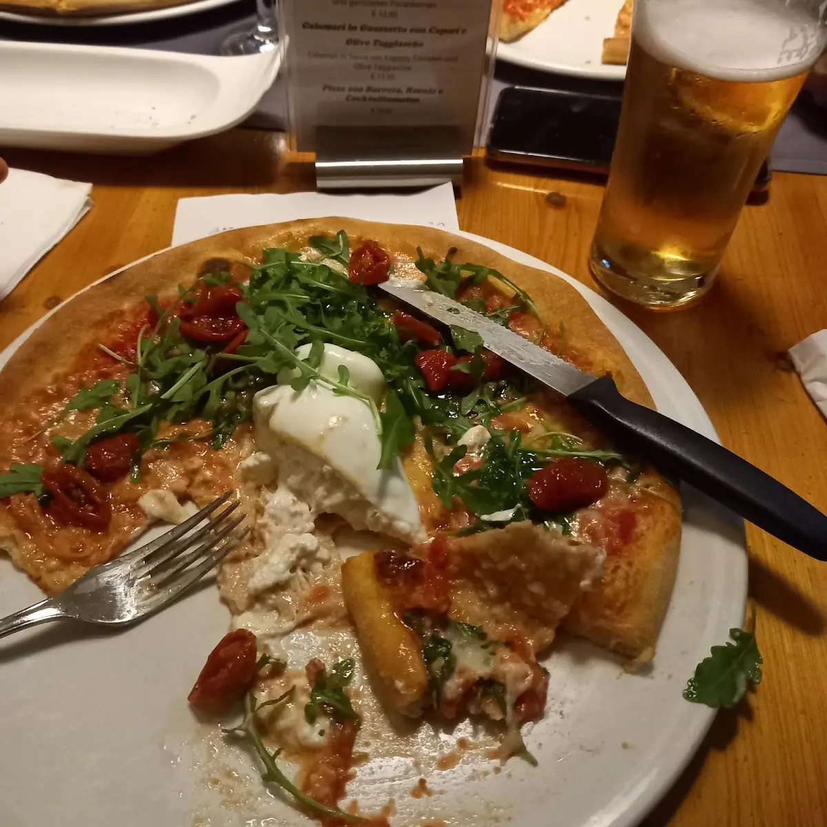 Pizza Con Burata
