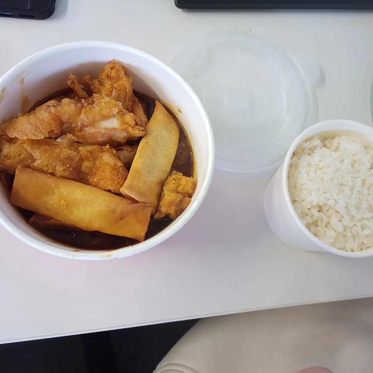 Knuspriges Huhn Mit Reis