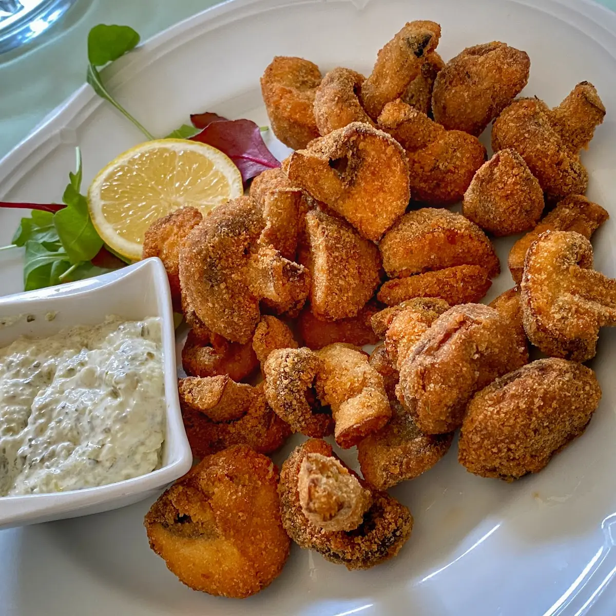 Gebackene Champignons