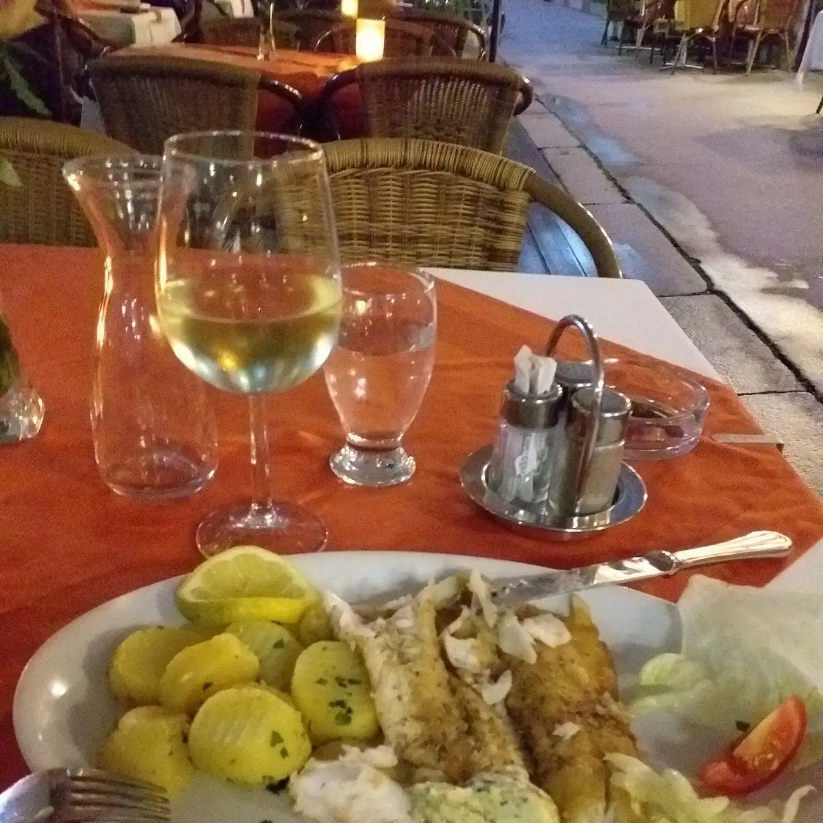 Grilled Zander Pike Perch with Boiled Potatoes