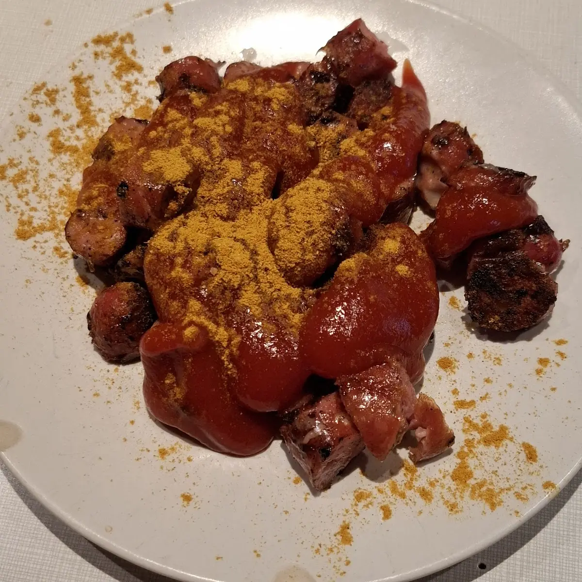 Currywurst Mit Brot