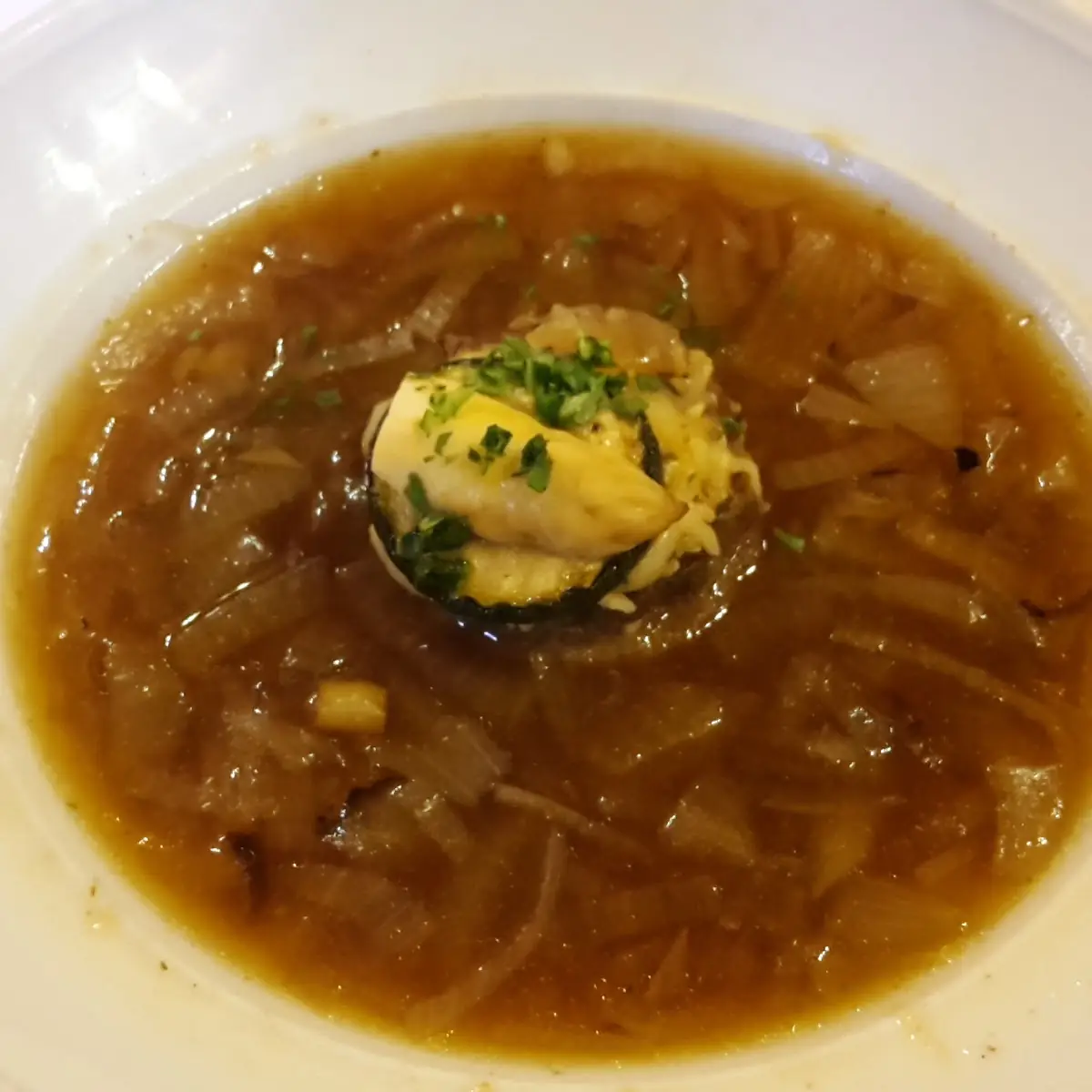 Zwiebelsuppe Mit Einlage