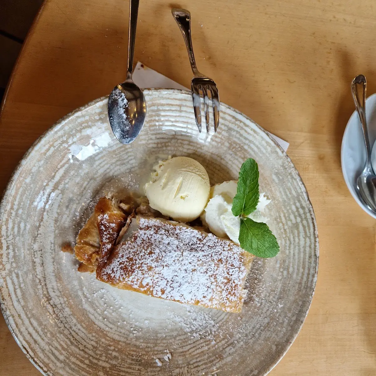 Apfel Strüdel Und Vanille Eis